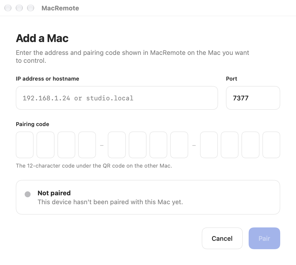 Add a Mac